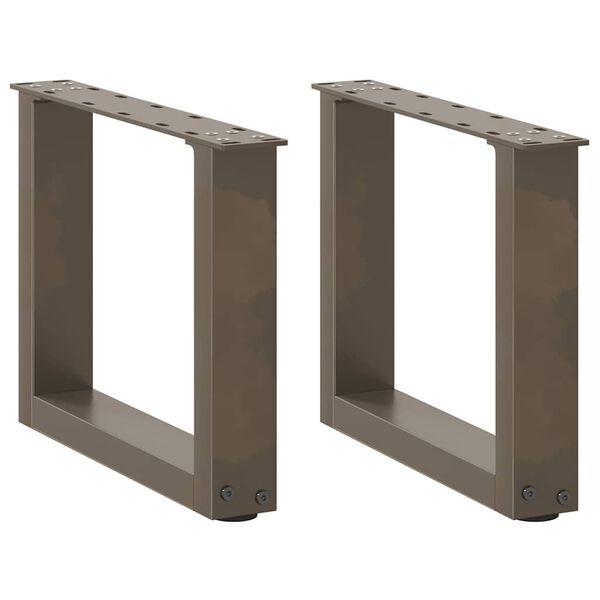 vidaXL Sohvap&ouml;yd&auml;n jalat U-muotoiset 2 kpl Luonnonv&auml;rinen ter&auml;s 30x(30-31) cm Ter&auml;s