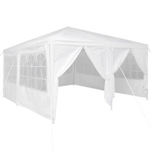 vidaXL Juhlateltta Valkoinen 400 x 400 x 266 cm Polyeteeni