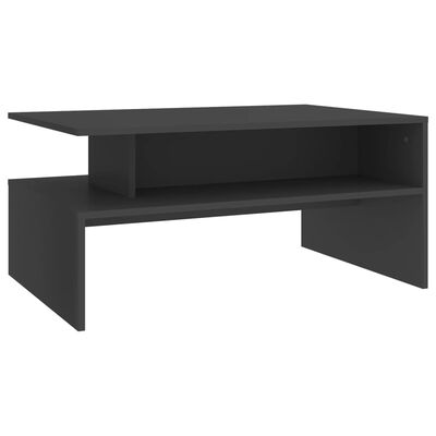 vidaXL Sohvapöytä harmaa 90x60x42,5 cm lastulevy