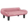 vidaXL Koiranpeti pinkki 70x40x24 cm sametti