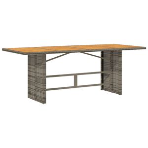 vidaXL Puutarhap&ouml;yt&auml; akasiapuu ja polyrottinki harmaa 190x80x74 cm