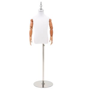 vidaXL S&auml;&auml;dett&auml;v&auml; 120-150 cm mannekiini jalustalla Unisex PP valkoinen