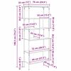 vidaXL Kirjahylly Vanha Puu 76 x 33 x 188,5 cm Tekninen puu