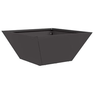 vidaXL Puutarha ruukku Musta 35 x 35 x 15 cm Kylm&auml;valssattu ter&auml;s