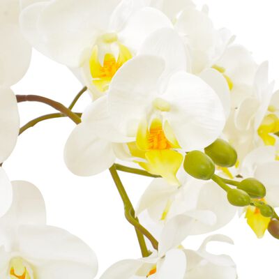 vidaXL Tekokukka ruukulla orkidea valkoinen 60 cm