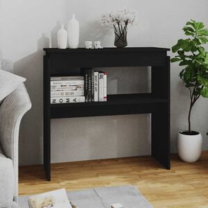 vidaXL Konsolip&ouml;yt&auml; musta 80x30x80 cm teknisest&auml; puusta