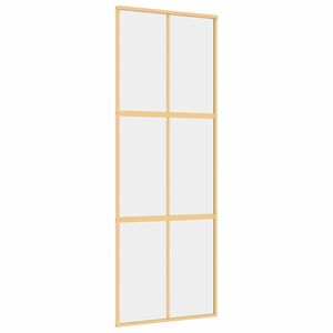 vidaXL Liukuovi kulta 76x205 cm kirkas ESG-lasi ja alumiini
