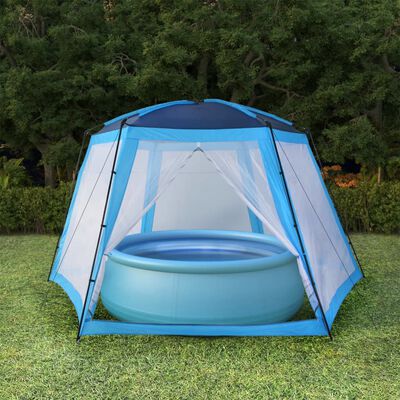 vidaXL Uima-altaan teltta kangas 660x580x250 cm sininen