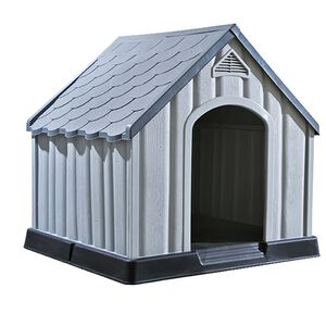 vidaXL Koirankoppi harmaa 92x87x91 cm muovi