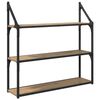 vidaXL Sein&auml;hylly Sein&auml;kiinnitett&auml;v&auml; Artisan tammi 80 x 21 x 78,5 cm
