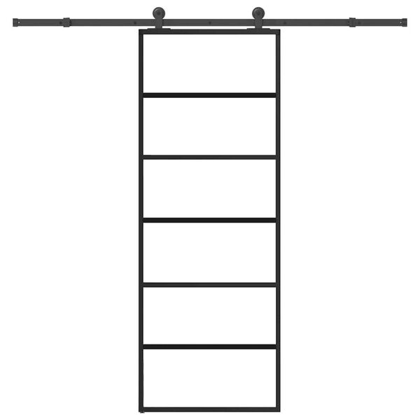 vidaXL Liukuovi asennustarvikkeilla 76x205 cm ESG lasi ja alumiini