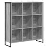 vidaXL Kirjahylly 99.5 x 30 x 108.5 cm Tekninen puu Harmaa Sonoma