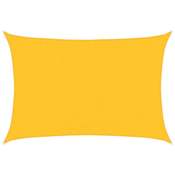 vidaXL Aurinkopurje 160 g/m² suorakaide keltainen 3,5x5 m HDPE