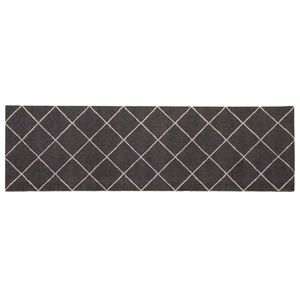 vidaXL Keitti&ouml;matto Antrasiitti ruudullinen 150 x 45 cm 100% polyamidi