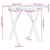 vidaXL Ruokapöytä X-runko 70x70x75,5 cm täysi mänty ja terästä