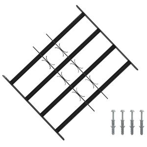 vidaXL Turvaverkko ikkunoille, jossa on 4 poikkipalkkia 3 kpl 43-74 cm
