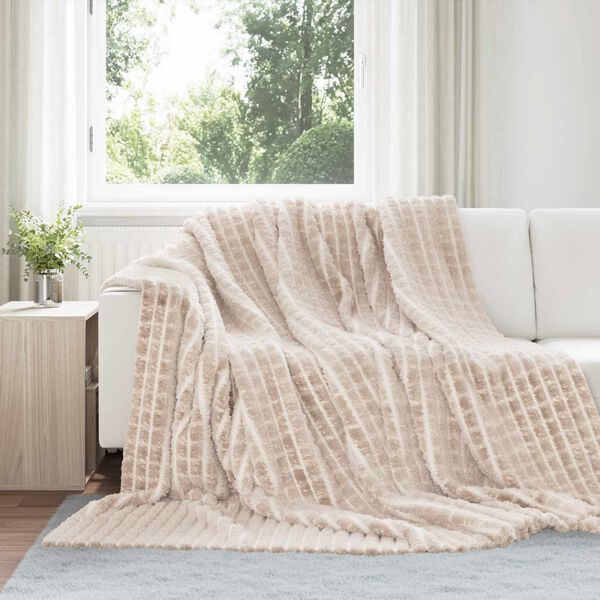 vidaXL Heittoviltti Beige 270 x 240 cm Fleese