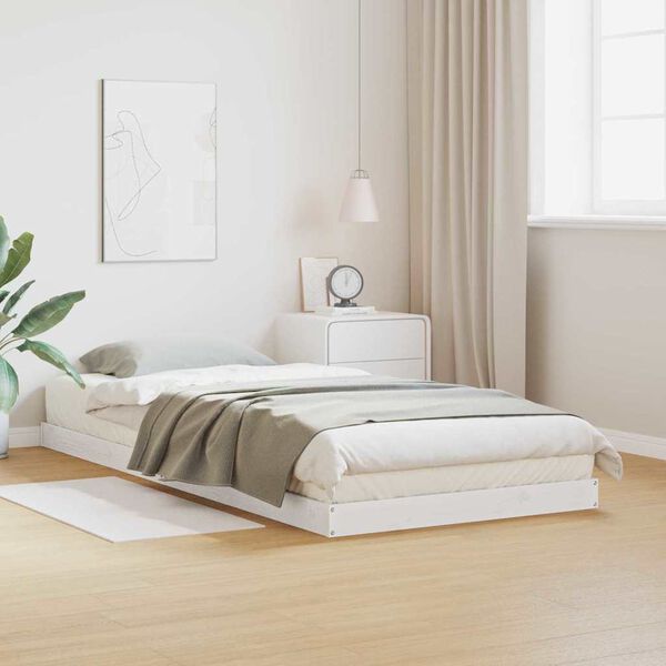 vidaXL Lattiapunkka Valkoinen 90 x 210 cm Täysi Mänty