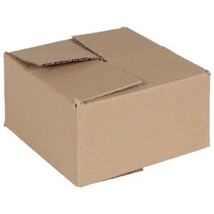 vidaXL Taitettava laatikko 50 kpl Luonnollinen 15 x 15 x 8 cm Kartonki