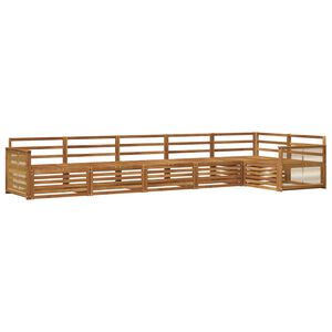 vidaXL Ulkosohvakokoelma 6 pcs Luonnollinen Tihe&auml; akasiapuu