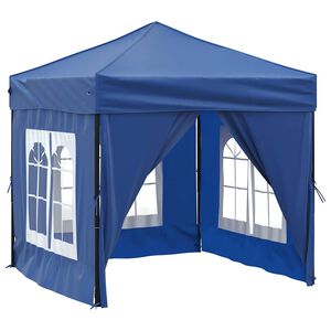 vidaXL Kokoontaittuva juhlateltta sivuseinill&auml; sininen 2x2 m
