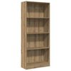 vidaXL Kirjahylly artesaani tammi 60x24x143 cm tekninen puu