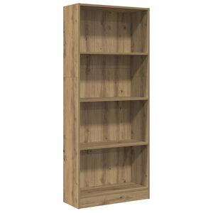 vidaXL Kirjahylly artesaani tammi 60x24x143 cm tekninen puu