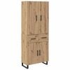 vidaXL Korkea kaappi 2 kpl Artisan tammi 69,5 x 34 x 180 cm