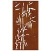vidaXL Puutarhasein&auml;koriste 105x55 cm corten ter&auml;s bambukuvio