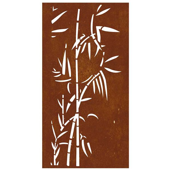 vidaXL Puutarhasein&auml;koriste 105x55 cm corten ter&auml;s bambukuvio