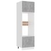 vidaXL Mikroaaltouunin kaappi betoninharmaa 60x57x207 cm tekninen puu