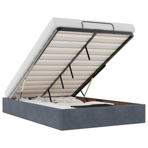 vidaXL Ottomaanien s&auml;ngyn runko ilman patjaa tummanharmaa sametti