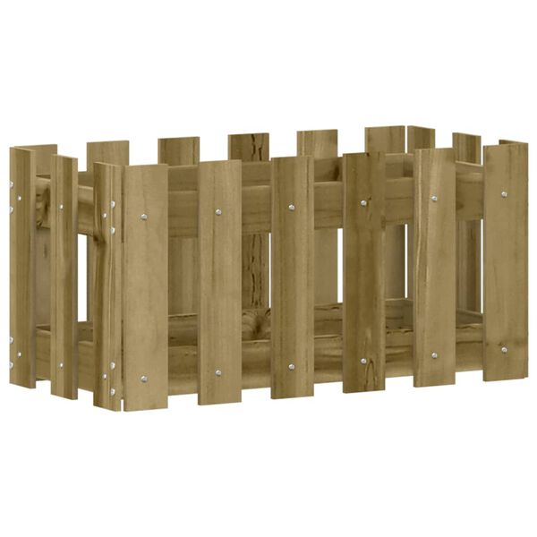 vidaXL Kukkalaatikko aitamuotoilu 60x30x30 cm kyll&auml;stetty m&auml;nty