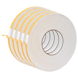 vidaXL Itsekiinnittyv&auml; vaahtoteippi 5 pcs valkoinen 10mm x 10m