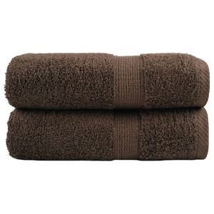 vidaXL Premium-pesupyyhkeet SOLUND 2 kpl ruskea 30x30 cm 600 gsm
