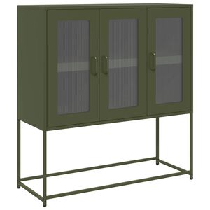 vidaXL Senkki oliivinvihre&auml; 100,5x39x107 cm kylm&auml;valssattu ter&auml;s