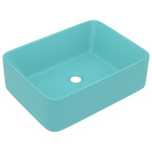vidaXL Ylellinen pesuallas matta vaaleanvihre&auml; 41x30x12 cm keraaminen