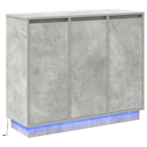 vidaXL LED-p&ouml;yt&auml;taso Betoni Harmaa 90 x 32 x 75 cm Tekninen puu