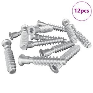 vidaXL P&auml;&auml;tykkisarja 12 pcs Hopea M7 x 40 mm Ter&auml;s