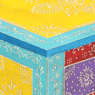 vidaXL Käsin maalattu yöpöytä 40x30x50 cm täysi mangopuu