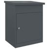 vidaXL Pakettipostilaatikko ovella Antrasiitti 47.5 x 38 x 59 cm Ter&auml;s