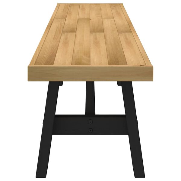 vidaXL ruokap&ouml;yt&auml; NOAIN Amuotoiset jalat 180x40x45cm massiivipuu m&auml;nty