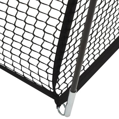 vidaXL Pesäpallo lyöntihäkki musta verkko 500x400x250 cm polyesteri
