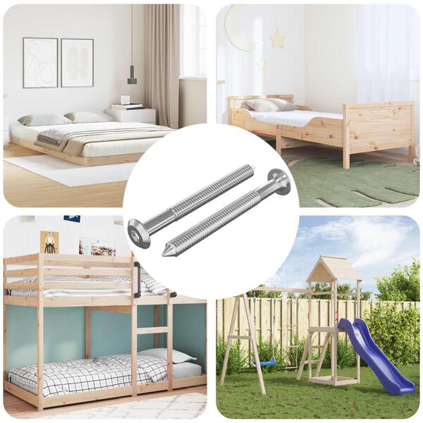 vidaXL Huonesiivousruuvit 2 pcs Hopea M6 x 60 mm Ter&auml;s