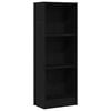 vidaXL Kirjahylly musta tammi 40x24x109 cm tekninen puu