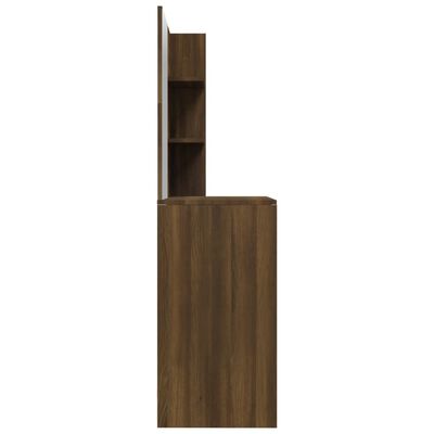 vidaXL Peilipöytä ruskea tammi 74,5x40x141 cm