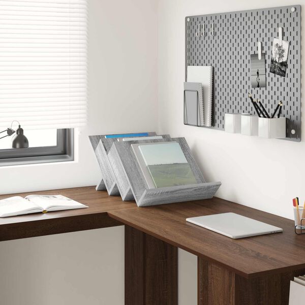 vidaXL Lehtiteline Harmaa Sonoma 53 x 40 x 28.5 cm Tekninen puu