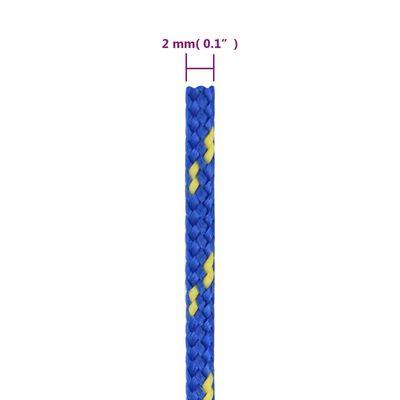 vidaXL Veneköysi sininen 2 mm 25 m polypropeeni