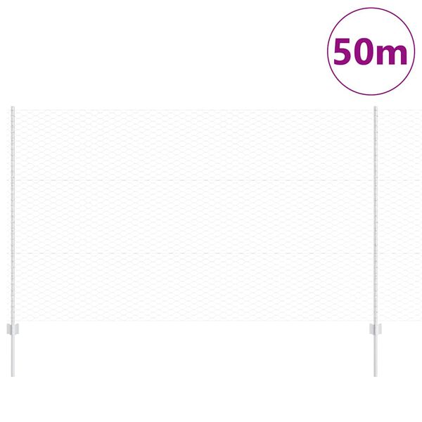 vidaXL Aita ja Tuki Hopea 1,4 x 50 m Ter&auml;s