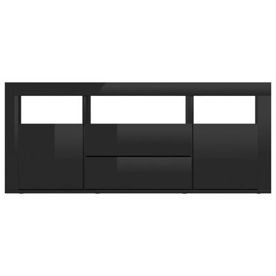 vidaXL TV-taso korkeakiilto musta 120x30x50 cm lastulevy